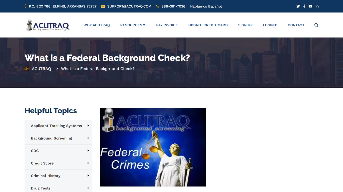 What is a Federal Background Check? - ACUTRAQ