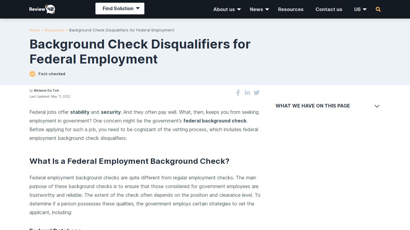 Background Check Disqualifiers for Federal Employment